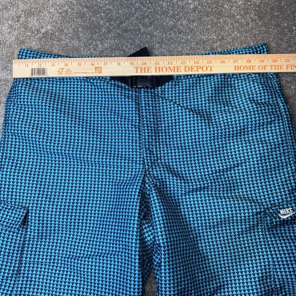 Nike Sportswear 376790-405 Utility Shorts L Teal‎ Geo Belted Sustainable Hybrid